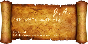 Jónás Amázia névjegykártya